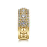 Fancy Wedding Ring in 14k Yellow Gold with Round Natural Diamond at Gabriel & Co.