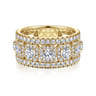 Fancy Wedding Ring in 14k Yellow Gold with Round Natural Diamond at Gabriel & Co.