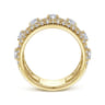 Fancy Wedding Ring in 14k Yellow Gold with Round Natural Diamond at Gabriel & Co.