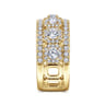 Fancy Wedding Ring in 14k Yellow Gold with Round Natural Diamond at Gabriel & Co.