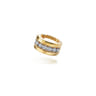 14K Yellow Gold Wide Diamond Ear Cuffs - 0.15 ct