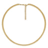 14K Yellow Gold Wide Diamond Station Choker Necklace with Bujukan Beads 11.5+4 inch - 1.25 ct