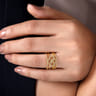 14K Yellow Gold Wide Intersecting Twisted Rope Ring