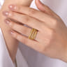 14K Yellow Gold Wide Intersecting Twisted Rope Ring