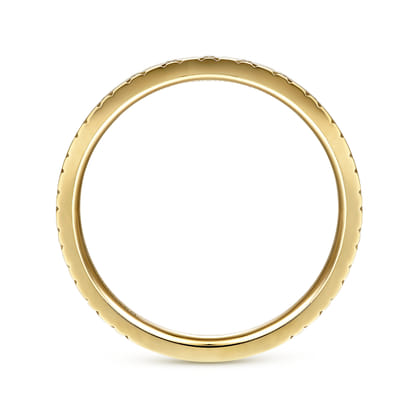 14K Yellow Gold X Pattern Stackable Ring