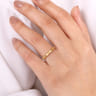 14K Yellow Gold X Pattern Stackable Ring