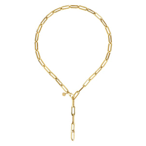 14K Yellow Gold Y Chain Necklace