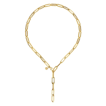 14K Yellow Gold Y Chain Necklace