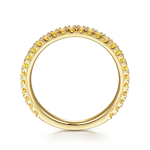 14K Yellow Gold Yellow Sapphire Stackable Ring - Shot 2