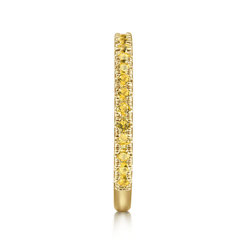 14K Yellow Gold Yellow Sapphire Stackable Ring - Shot 4