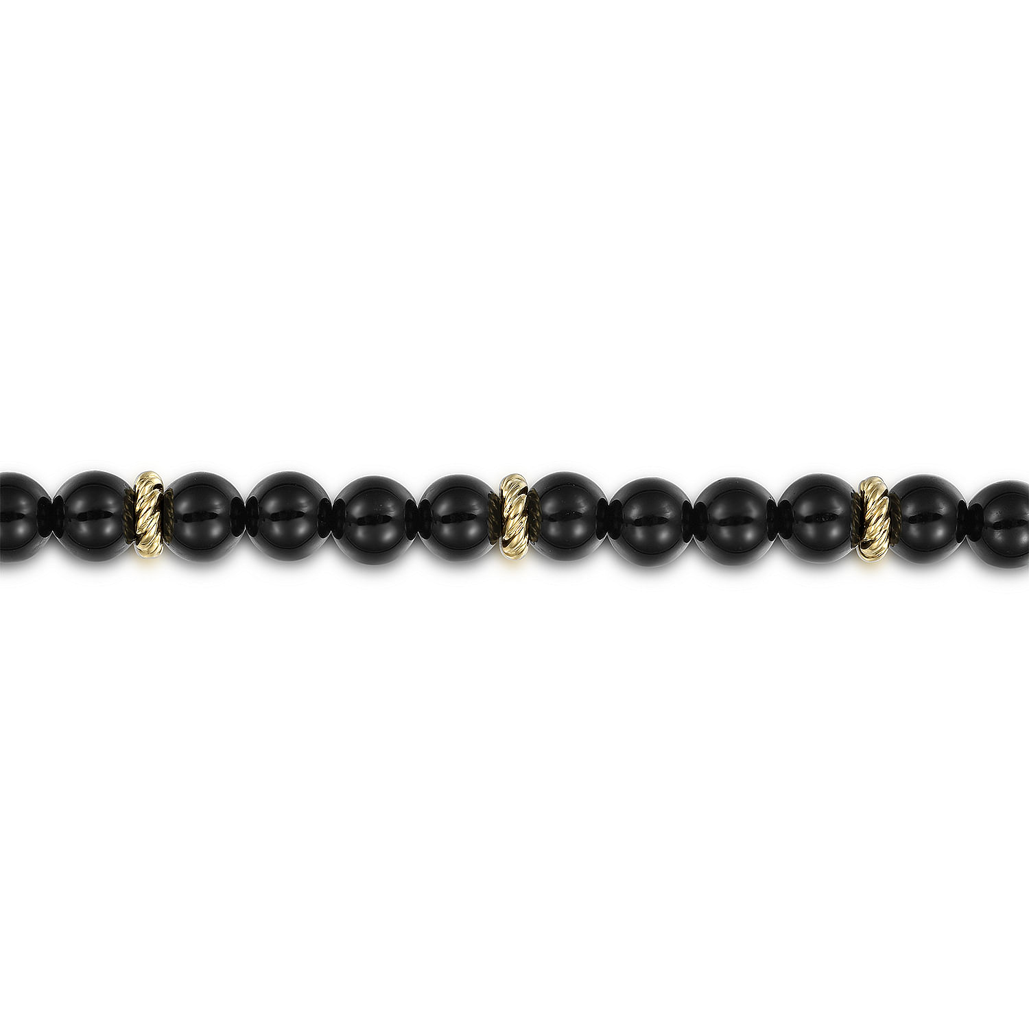 [New] Black Onyx and 14-karat hotsell Yellow Gold Ball Wrap-Around Bracelet