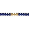 14K Yellow Gold and 6mm Lapis Beaded Station Bracelet