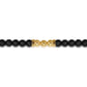 14K Yellow Gold and 6mm Matte Onyx Beaded Station Bracelet