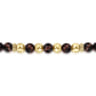 14K Yellow Gold and 6mm Tiger Eye Beaded Bracelet