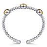 14K Yellow Gold and 925 Sterling Silver Bujukan Amethyst Bangle Bracelet