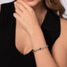 14K Yellow Gold and 925 Sterling Silver Bujukan Amethyst Bangle Bracelet