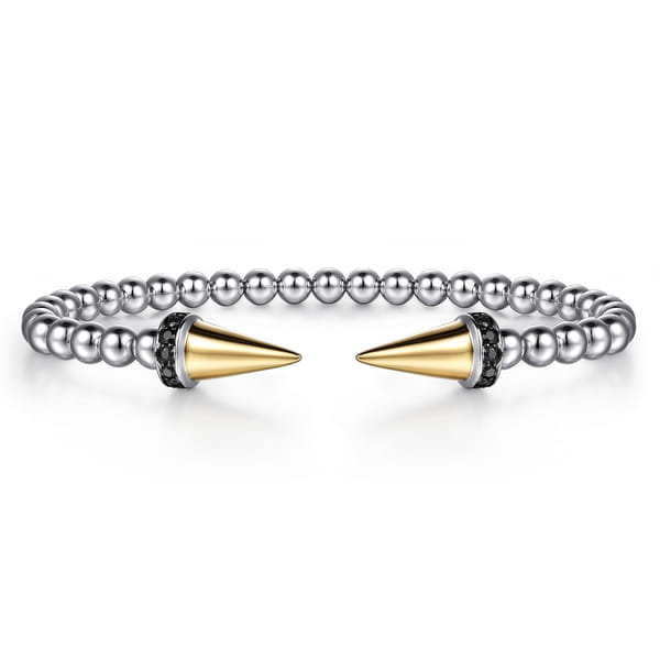 Silver bead Bangle