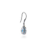 14K Yellow Gold and 925 Sterling Silver Bujukan Blue Topaz Drop Earrings