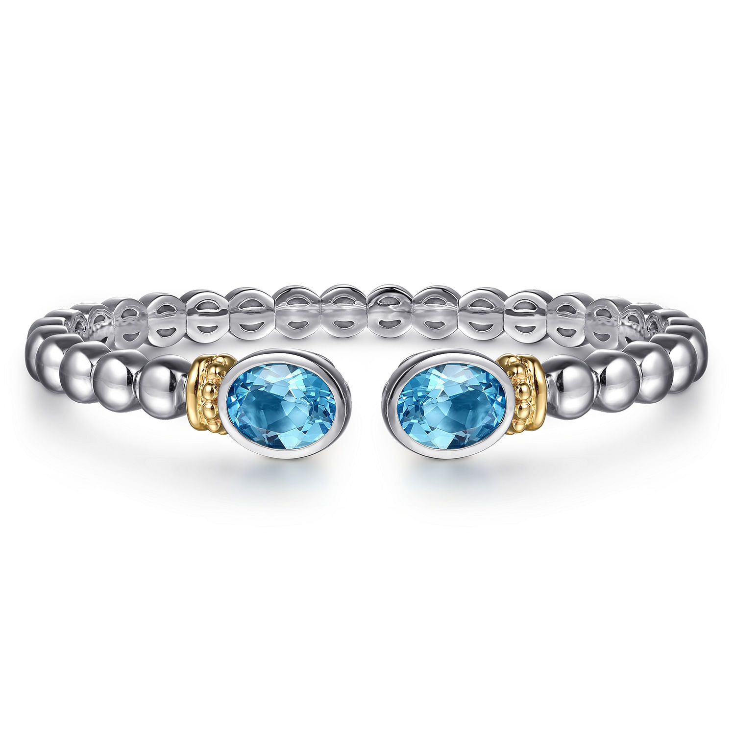 925 store Sterling Silver Blue Topaz Cuff Bracelet