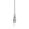 14K Yellow Gold and 925 Sterling Silver Bujukan Blue Topaz Pendant Necklace