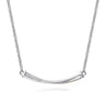 14K Yellow Gold and 925 Sterling Silver Bujukan Criss Cross Bar Necklace