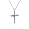 14K Yellow Gold and 925 Sterling Silver Bujukan Cross Necklace