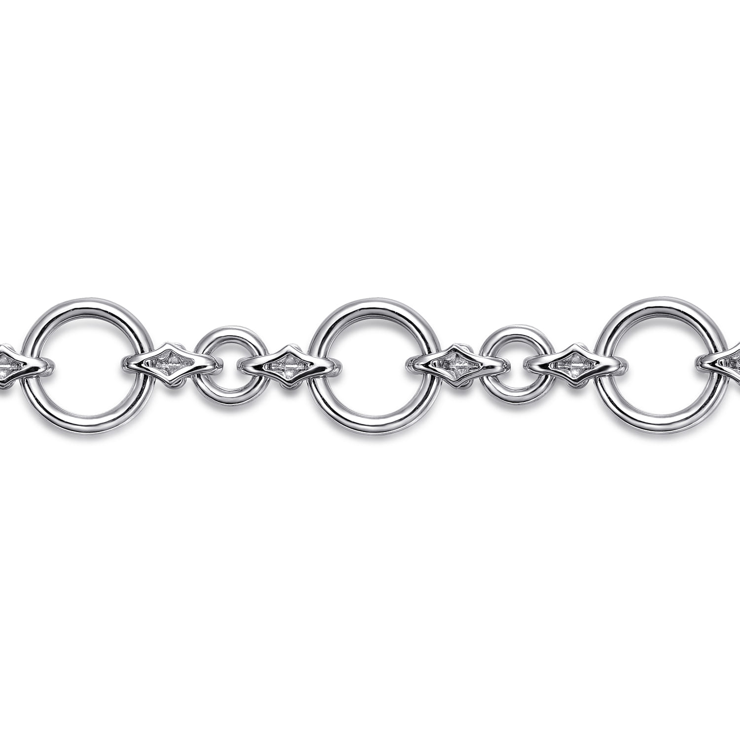 14K Yellow Gold and 925 Sterling Silver Bujukan Hollow Tube Link Chain Bracelet