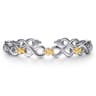 14K Yellow Gold and 925 Sterling Silver Bujukan Infinity Cuff Bracelet