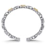 14K Yellow Gold and 925 Sterling Silver Bujukan Infinity Cuff Bracelet