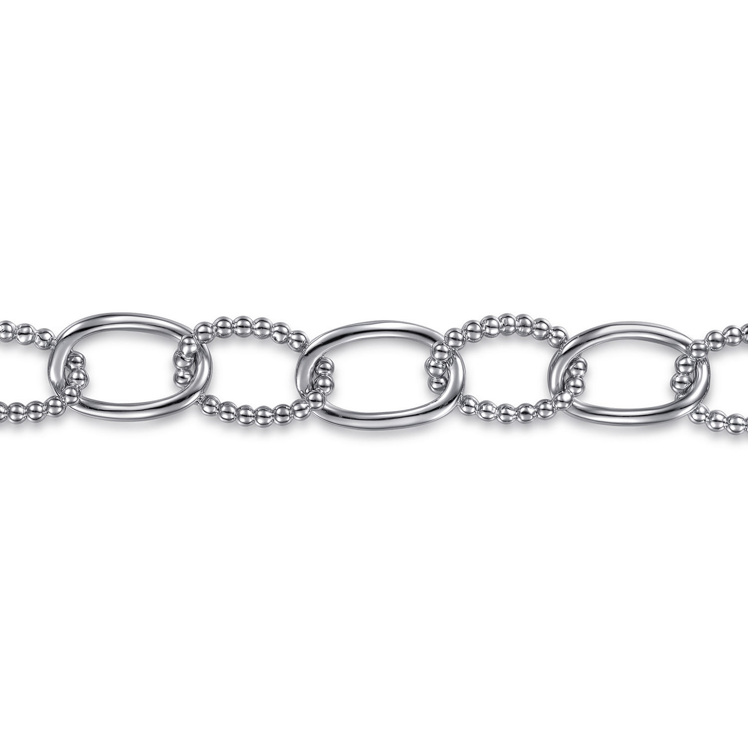 14K Yellow Gold and 925 Sterling Silver Bujukan Link Chain Bracelet - Shot 3