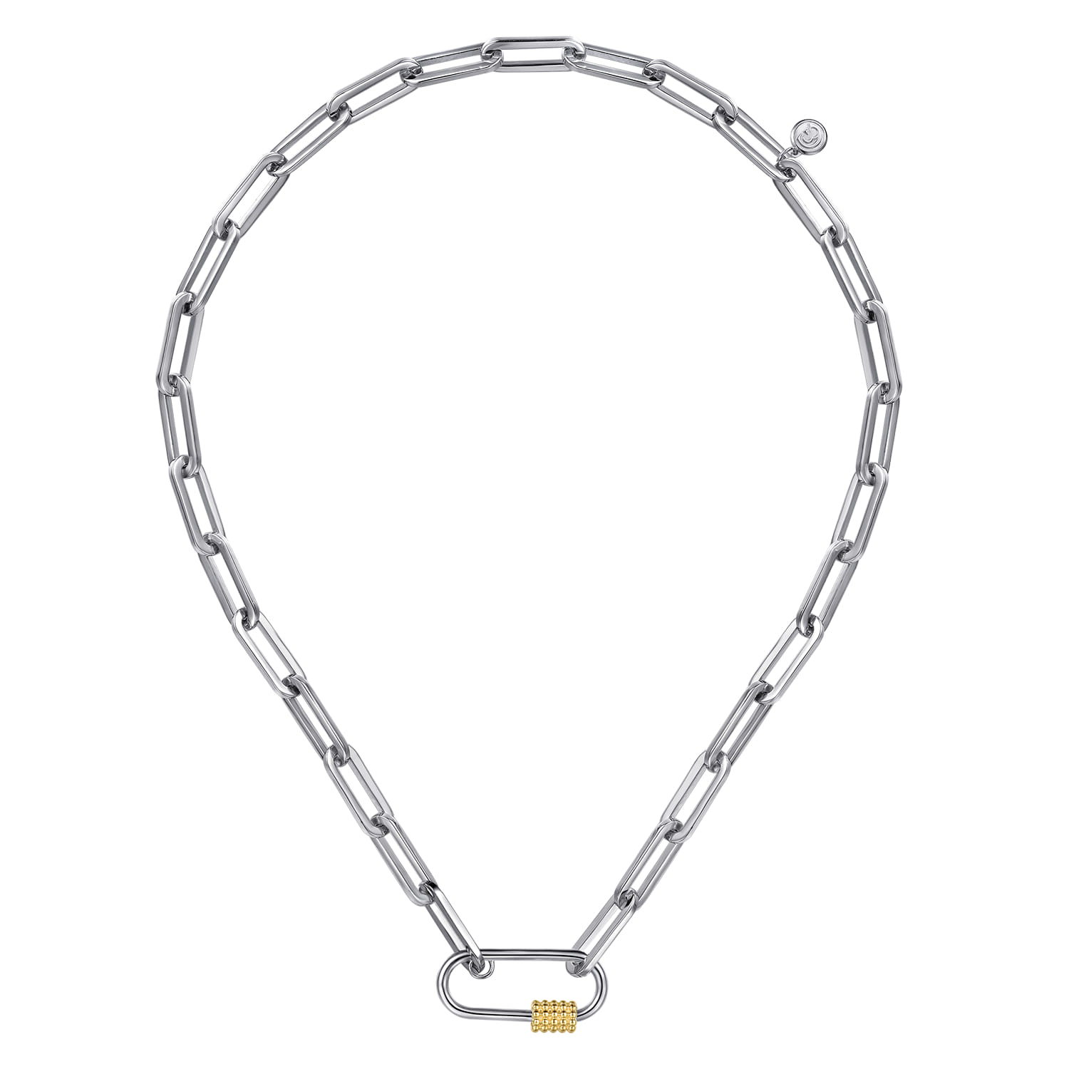 14K Yellow Gold and 925 Sterling Silver Bujukan Link Chain Necklace - Shot 2
