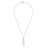 14K Yellow Gold and 925 Sterling Silver Bujukan Link Pendant Necklace