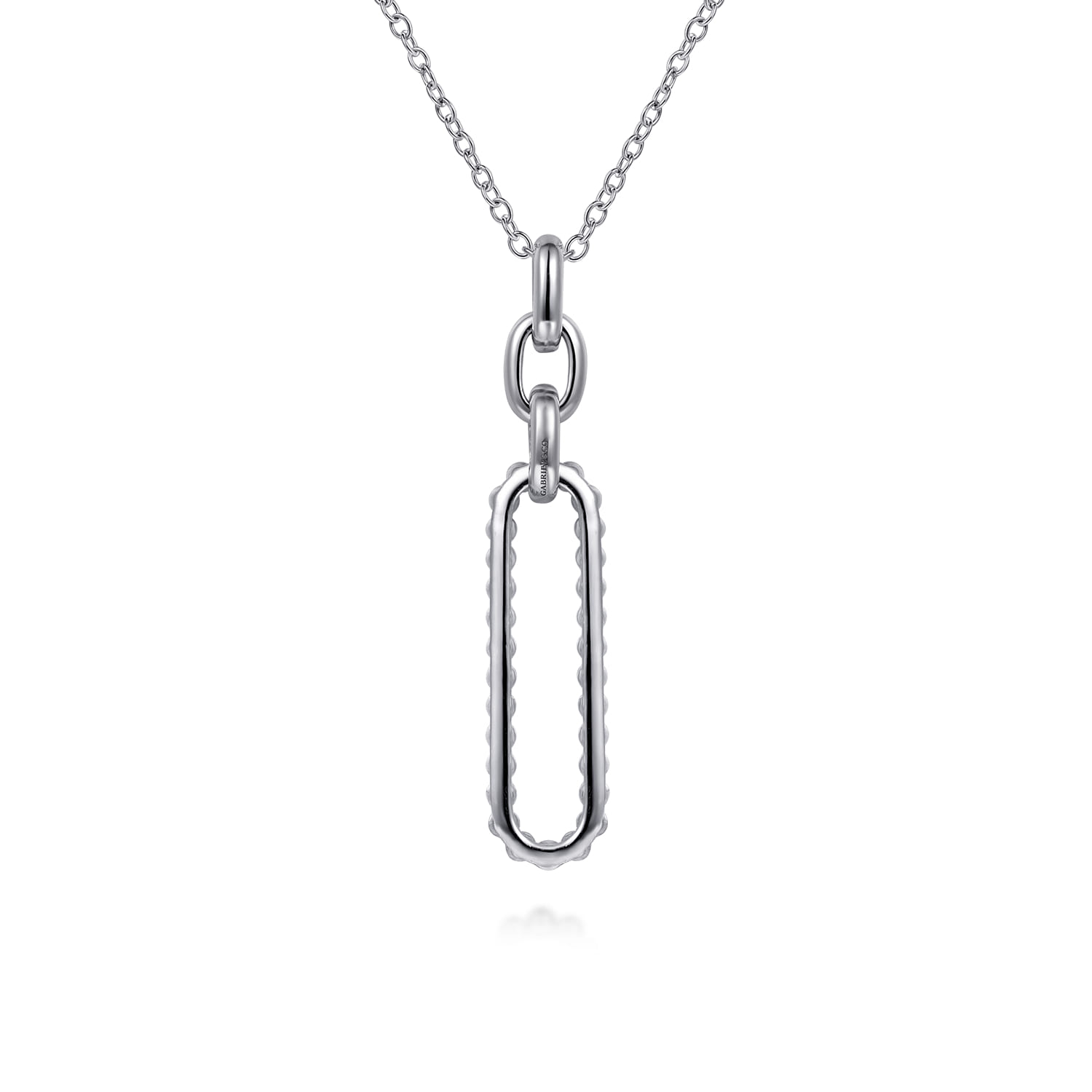 14K Yellow Gold and 925 Sterling Silver Bujukan Link Pendant Necklace - Shot 5