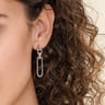 14K Yellow Gold and 925 Sterling Silver Bujukan Link Stud Earrings