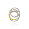 14K Yellow Gold and 925 Sterling Silver Bujukan Multi Round Link Pin