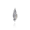 14K Yellow Gold and 925 Sterling Silver Bujukan Multi Rows White Sapphire Pin