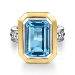 14K-Yellow-Gold-and-925-Sterling-Silver-Bujukan-Octagon-Blue-Topaz-Cocktail-Ring1