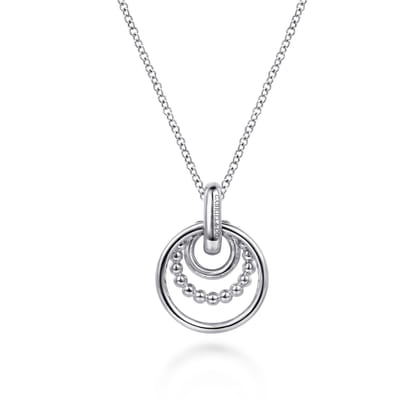 14K Yellow Gold and 925 Sterling Silver Bujukan Pendant Necklace