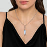 14K Yellow Gold and 925 Sterling Silver Bujukan Rock Crystal White Mother Pearl Turquoise Pendant Necklace