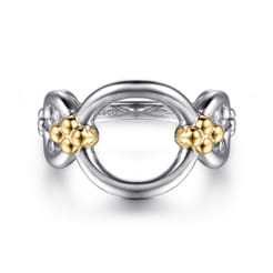 14K-Yellow-Gold-and-925-Sterling-Silver-Bujukan-Round-Link-Chain-Ring1