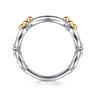 14K Yellow Gold and 925 Sterling Silver Bujukan Round Link Chain Ring