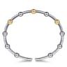14K Yellow Gold and 925 Sterling Silver Bujukan Split Bangle Bracelet