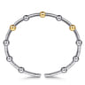 14K Yellow Gold and 925 Sterling Silver Bujukan Split Bangle Bracelet