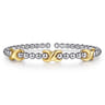 14K Yellow Gold and 925 Sterling Silver Bujukan Station Bangle