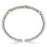 14K Yellow Gold and 925 Sterling Silver Bujukan Station Bangle