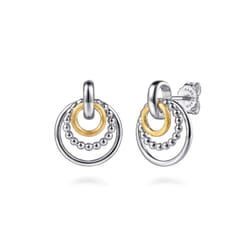 14K-Yellow-Gold-and-925-Sterling-Silver-Bujukan-Stud-Earrings1