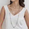 14K Yellow Gold and 925 Sterling Silver Bujukan Transformable Layered Necklace