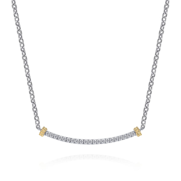 White Sapphire Bar Necklace