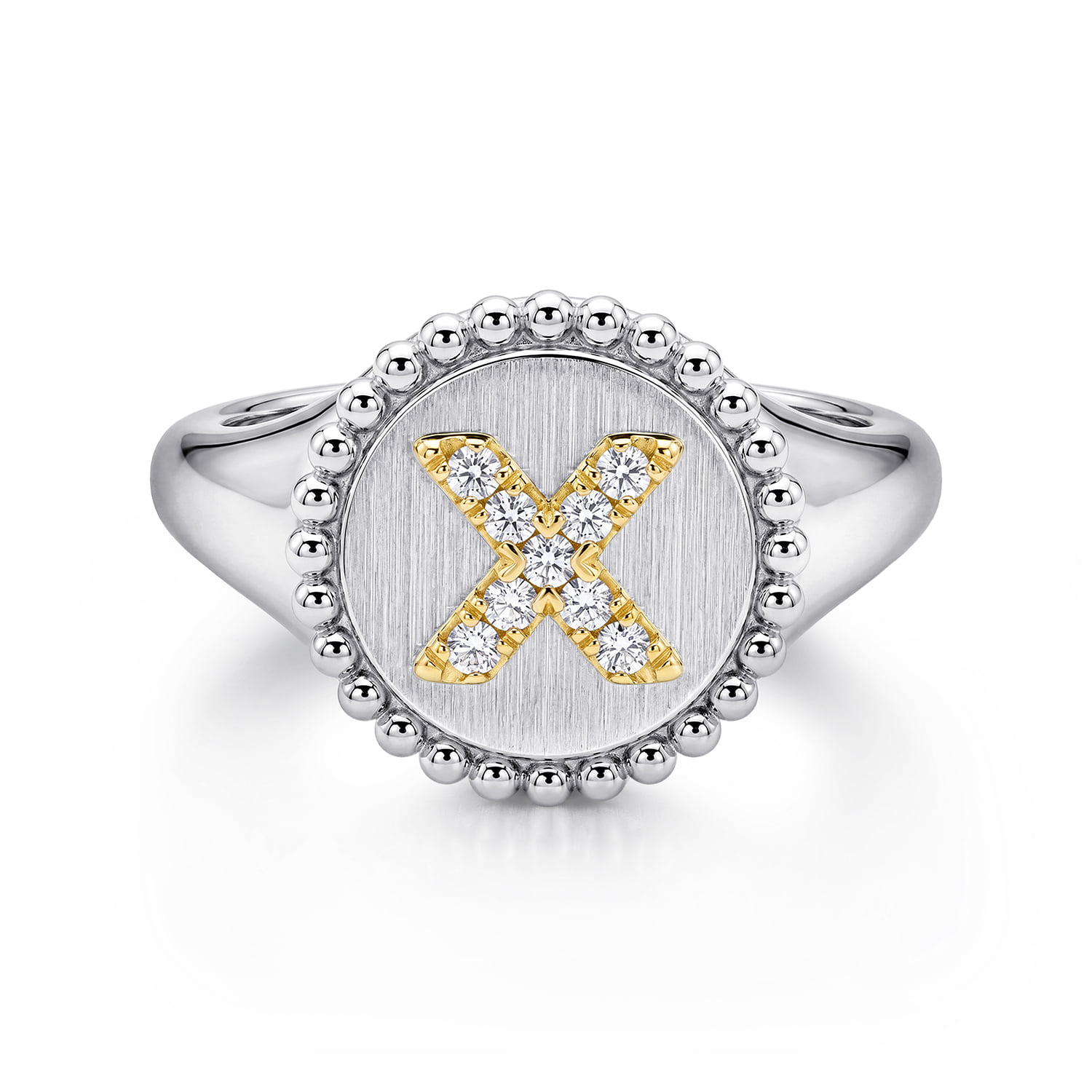 Silver/14K Yellow Gold Signet Bujukan [Ring Type]. SKU