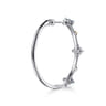 14K Yellow Gold and 925 Sterling Silver Bujukan and London Blue Topaz Classic Hoop Earrings